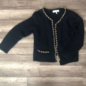 ModCloth Knit cardigan with gold chain accents
